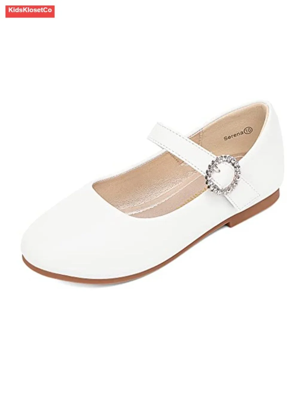 Rhinestone Mary Jane Ballet Flats with Adjustable Strap
